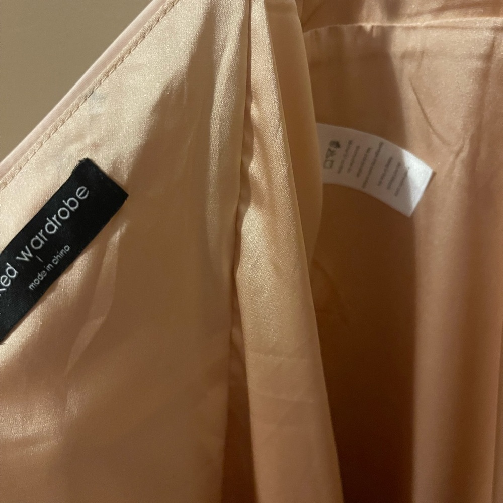 Naked wardrobe satin dreams beige dress - Picture 4 of 10